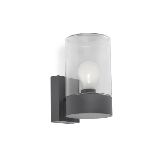 Aplique Exterior KILA 20 cm Gris Oscuro con Cristal Transparente FARO - vista principal | FARO