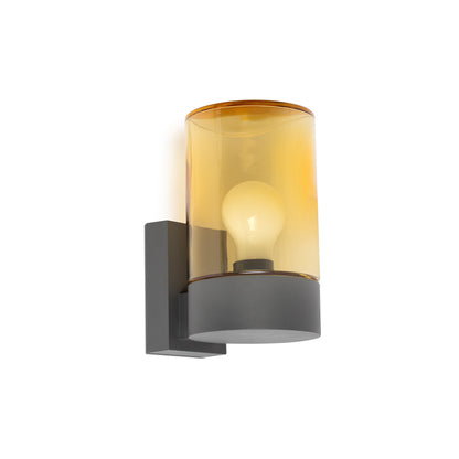 KILA Aplique de Pared Exterior Gris Oscuro y Ámbar FARO 71745