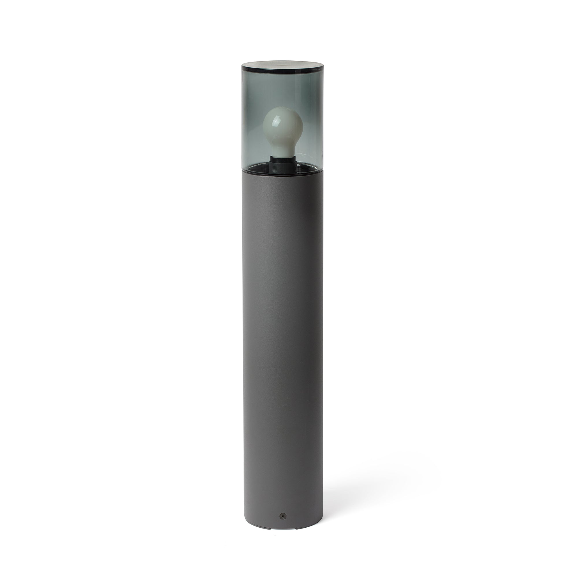 KILA Baliza Exterior Gris Oscuro Ahumado FARO 71750 para jardín y terraza