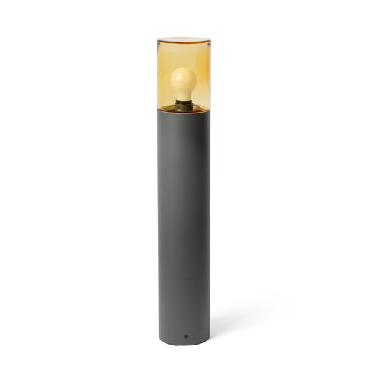 KILA Baliza Exterior Gris Oscuro y Ámbar Faro 71751 para jardín y terraza