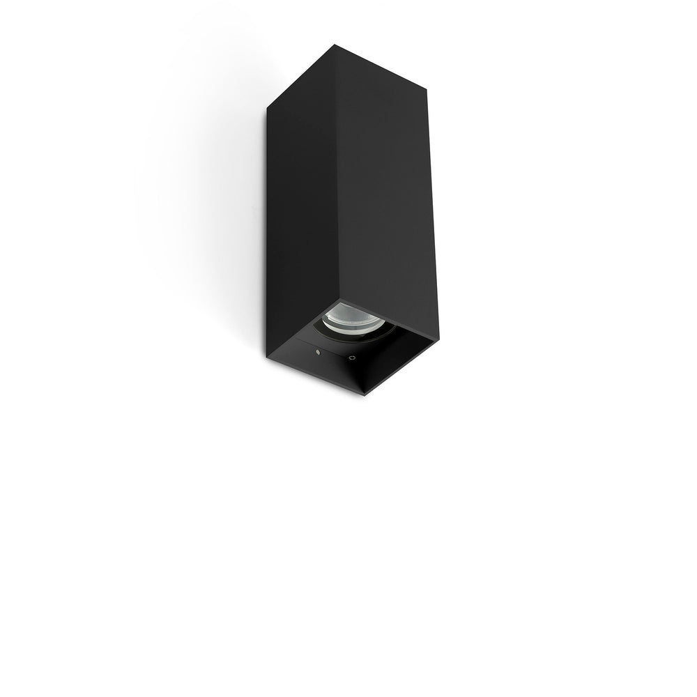 KOV Aplique Cuadrado Exterior Negro Luz Cálida Faro