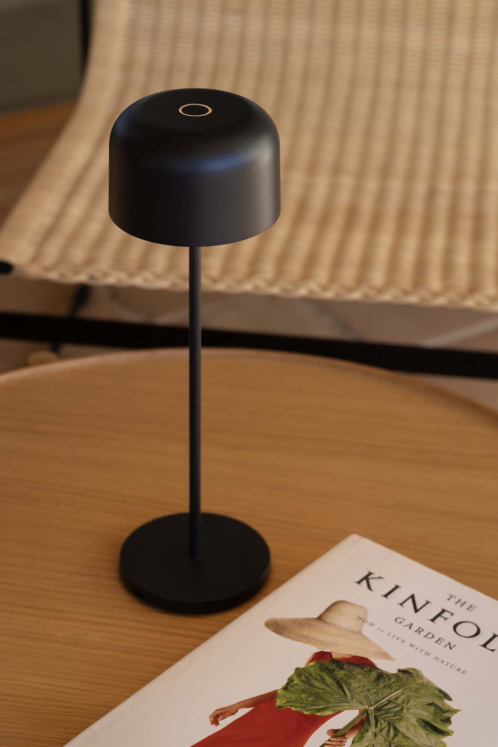 Lámpara MAVIS 360 fabricada en Aluminio color Negro Mate, ideal para iluminar tu jardín