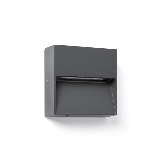 Aplique de Exterior DUNE SQ Cuadrado 3W 4CCT Gris Oscuro Faro - vista principal | FARO