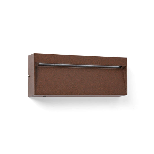Aplique de Exterior DUNE R Rectangular Marrón Óxido 6W 4CCT Faro - vista principal | FARO