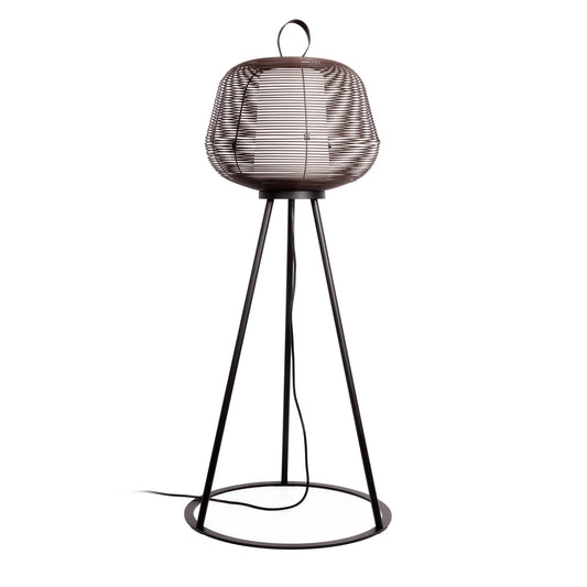 Lámpara de pie exterior NARA 35 cm jaula marrón óxido FARO - vista principal | FARO