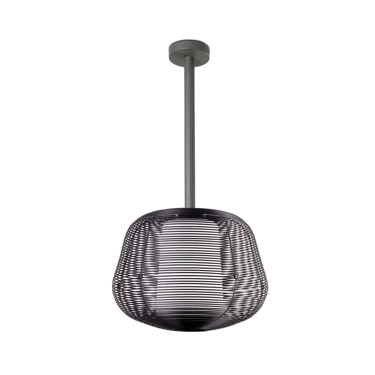 Lámpara Colgante Exterior NARA Jaula E27 FARO - M, Negro | FARO