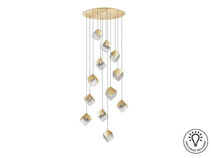 Lámpara Colgante Priscila 12 Luces 90 cm Acabado Oro Schuller - vista principal | Schuller