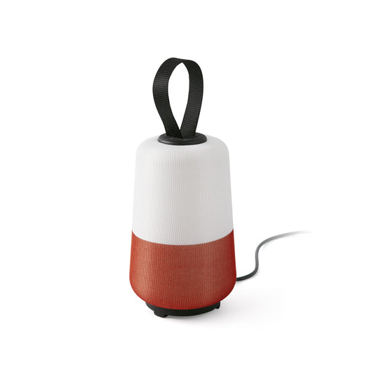 Luminaria Portátil Exterior MUNA 34 cm Blanco y Naranja FARO - vista principal | FARO