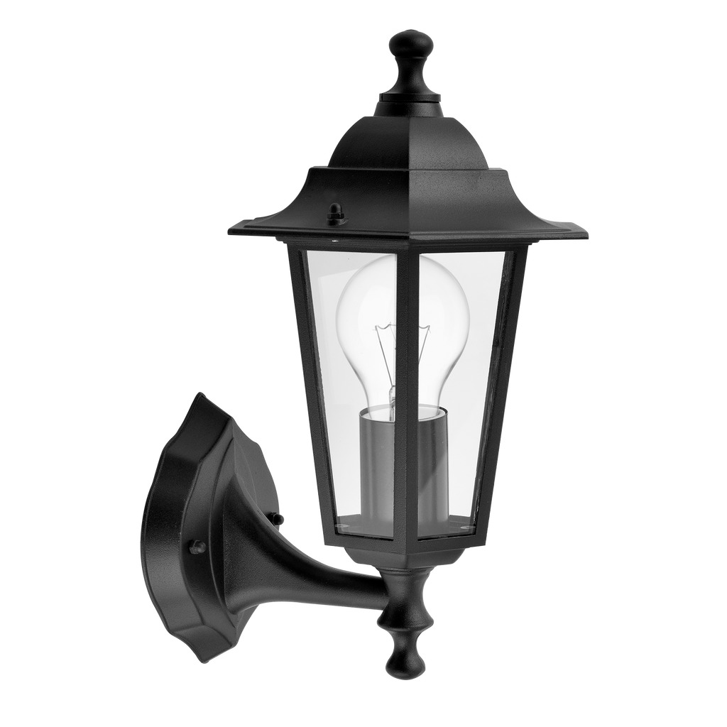 Aplique Exterior Aluminio Auriga 1xe27 Negro IP44 32x22x17 Cm - Fabrilamp