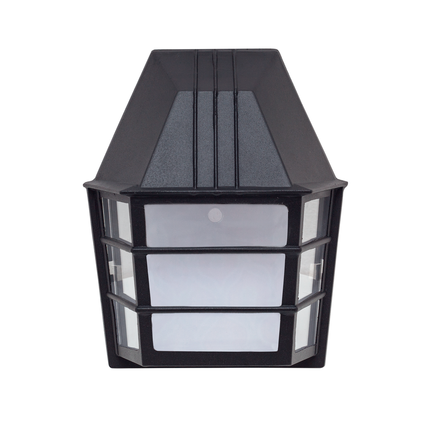 Aplique exterior de aluminio Acrux negro IP23 de Fabrilamp. Diseño moderno y resistente para exteriores.