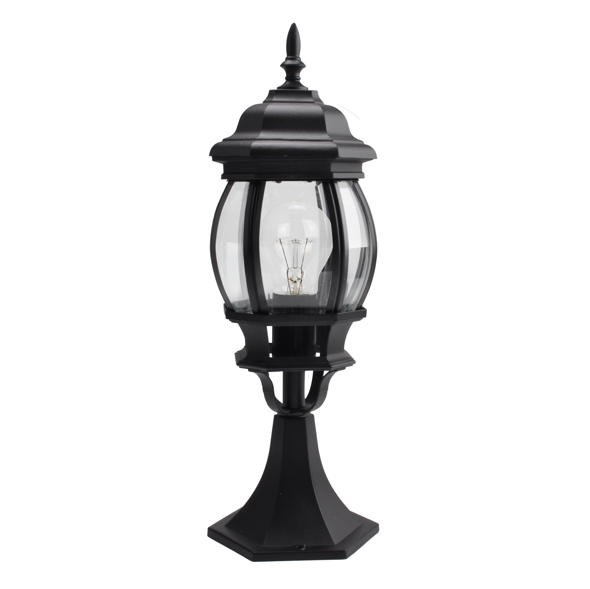 Sobremuro Caelum fabricado en aluminio color negro, ideal para iluminar tu entrada