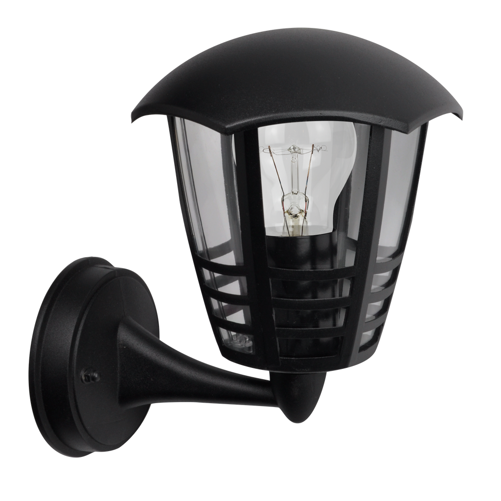 Aplique exterior Alnilan negro de Fabrilamp, resistente al agua IP44, ideal para exteriores. luzguru.com