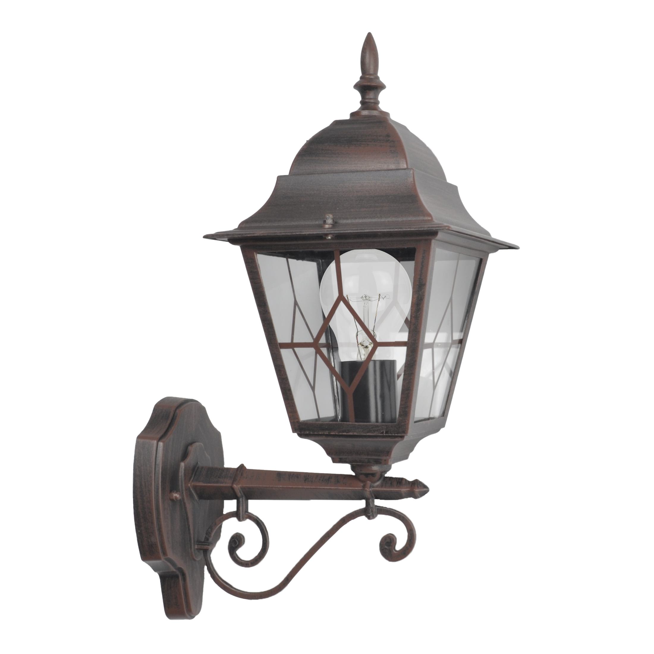 Aplique exterior Bootes marrón de aluminio, modelo 149361002, Fabrilamp. Iluminación exterior de alta calidad.