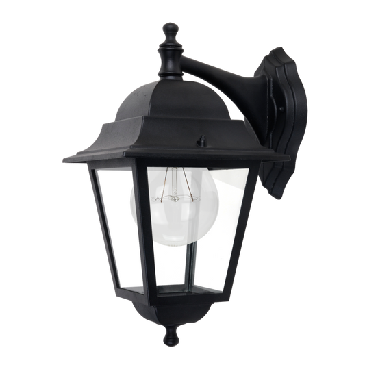 Aplique Spica fabricado en Aluminio color Negro, ideal para iluminar tu entrada