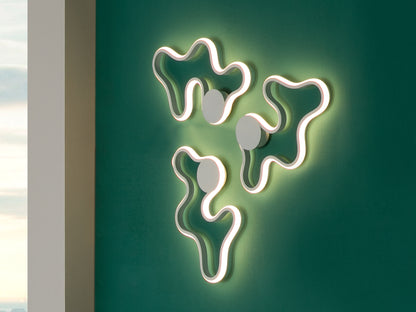 Aplique de Pared LED Marea 14W Blanco Arenado Schuller en ambiente decorado | Schuller