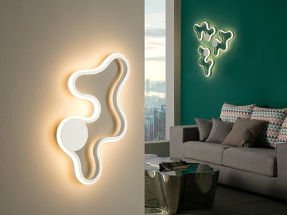 Aplique de Pared LED Marea 14W Blanco Arenado Schuller en ambiente decorado | Schuller