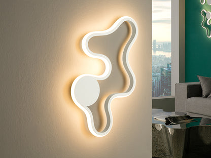 Aplique de Pared LED Marea 14W Blanco Arenado Schuller en ambiente decorado | Schuller