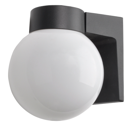 Aplique Procyon fabricado en Aluminio color Negro para exterior
