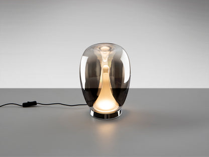 Lámpara de Sobremesa Suspiro 27 cm LED Cromo y Cristal Smoke Schuller en ambiente decorado | Schuller