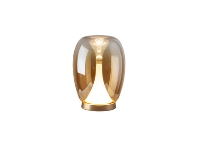 Lámpara de Sobremesa Suspiro 27 cm LED y Cristal Smoky Schuller - Dorado / Ámbar | Schuller · Ref. 724326
