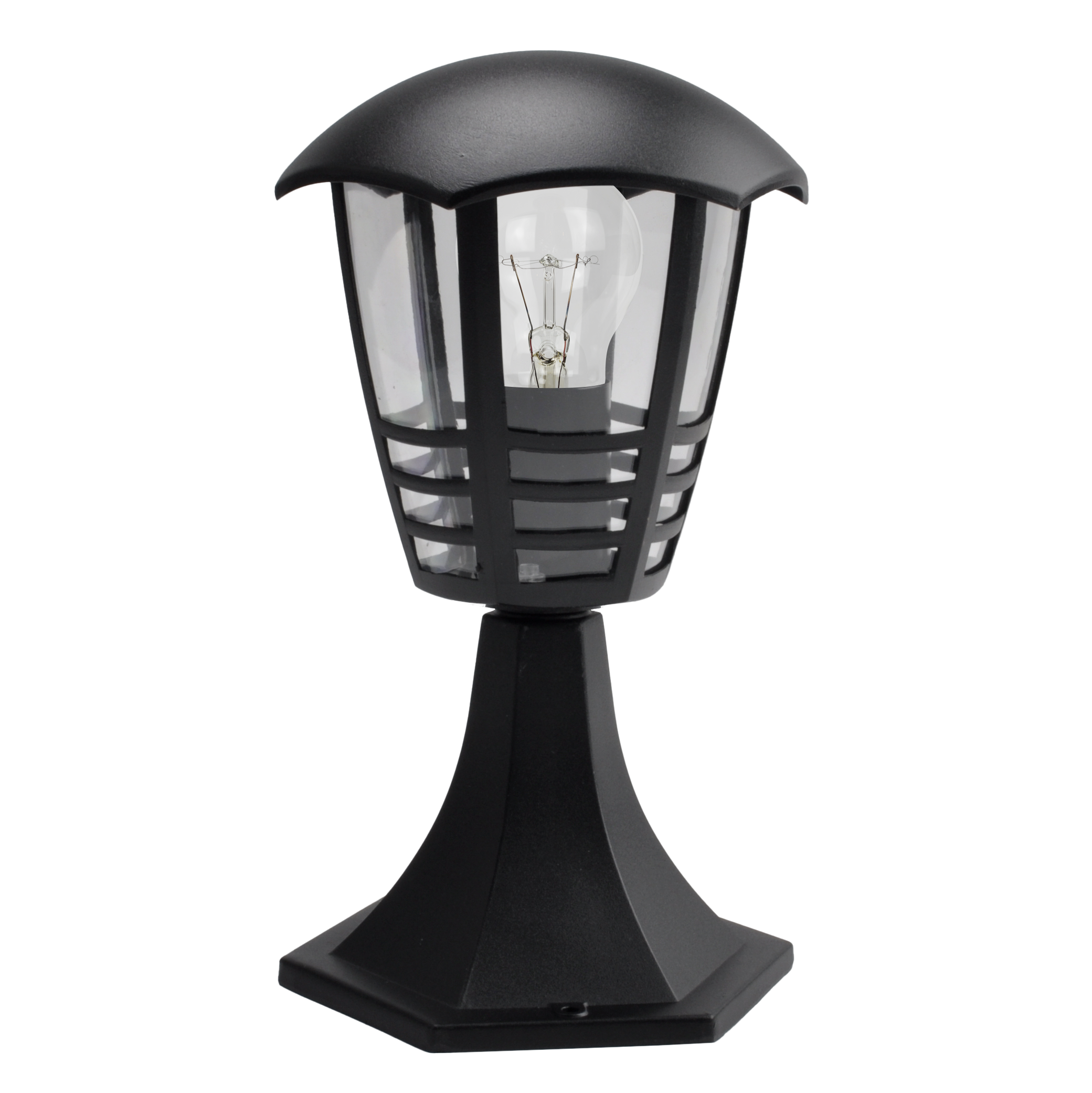 Sobremuro Exterior Aluminio Alnilan 1xe27 Negro 30x16x16 Cm IP44 de Fabrilamp