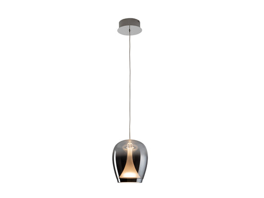 Lámpara Colgante Suspiro 18 cm Cromo y Cristal Smoke Schuller - vista principal | Schuller