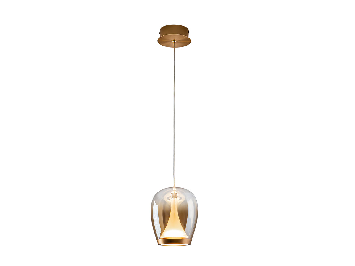 Lámpara Colgante Suspiro LED Schuller - Ø18 cm, Dorado / Ámbar | Schuller · Ref. 724425