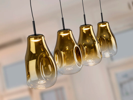 Lámpara 4 Luces Aledis Negro-Dorado - Regulable - Schuller - 314695 - Vista 4