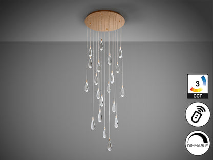 Lámpara Lágrimas 20 Luces Oro Rosa Regulable - Schuller - 452274 - Vista 4