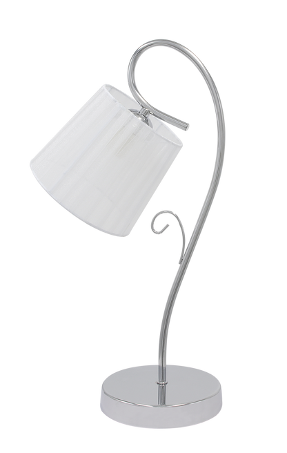 Lámpara Cuzco fabricada en metal cromado color blanco, estilo clásico y vintage