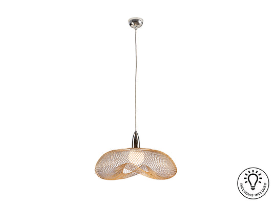 Lámpara Colgante Forma 1 Luz Cromo y Oro Schuller - vista principal | Schuller