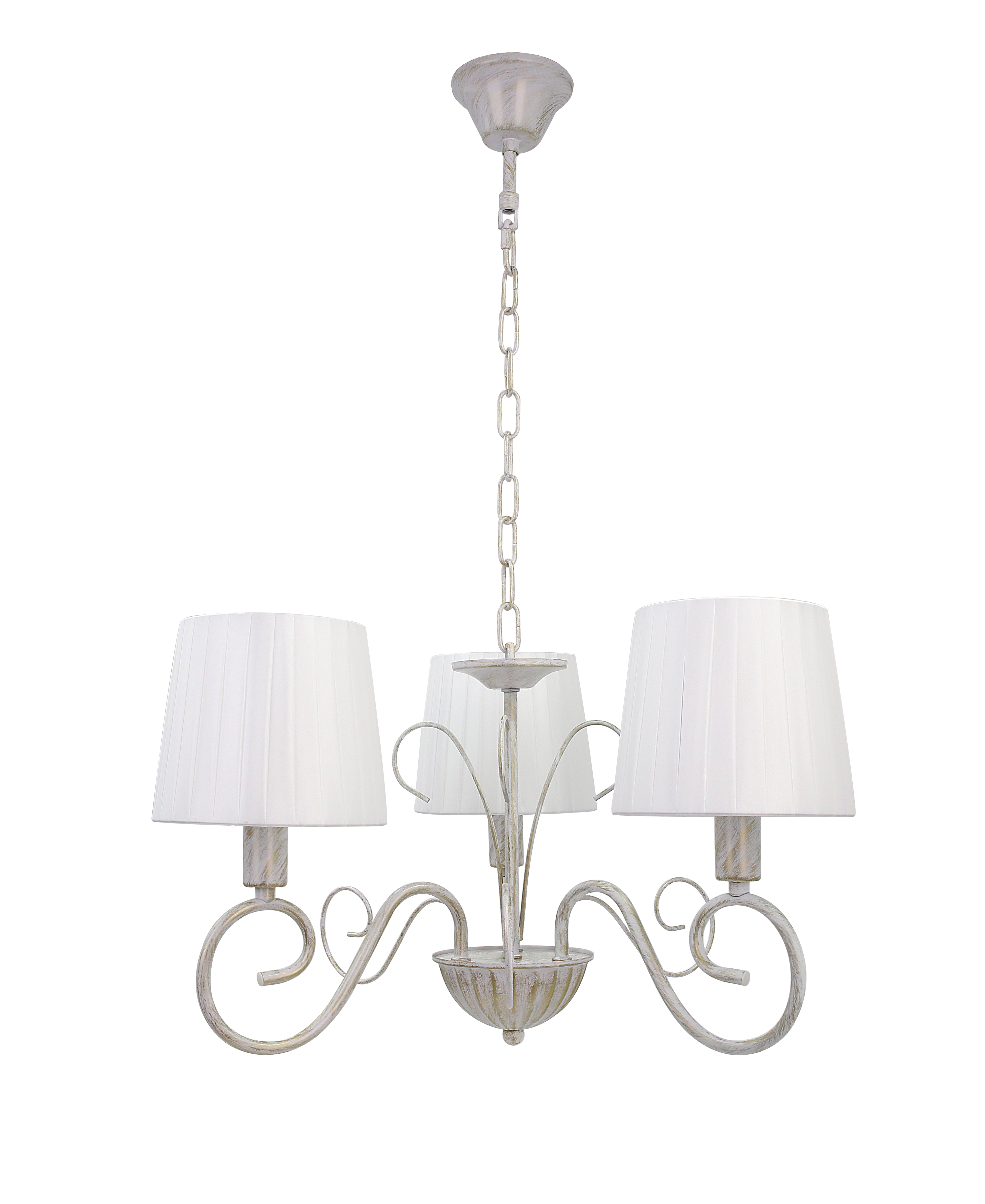 Lámpara Amsterdam 3xE14 Blanco/Oro de Fabrilamp/Abrila. Diseño elegante y clásico para iluminar tu hogar.