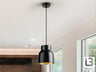 Lámpara Vulcano I3 1 Luz Negro/Oro Regulable - Schuller - 13536 - Vista 1