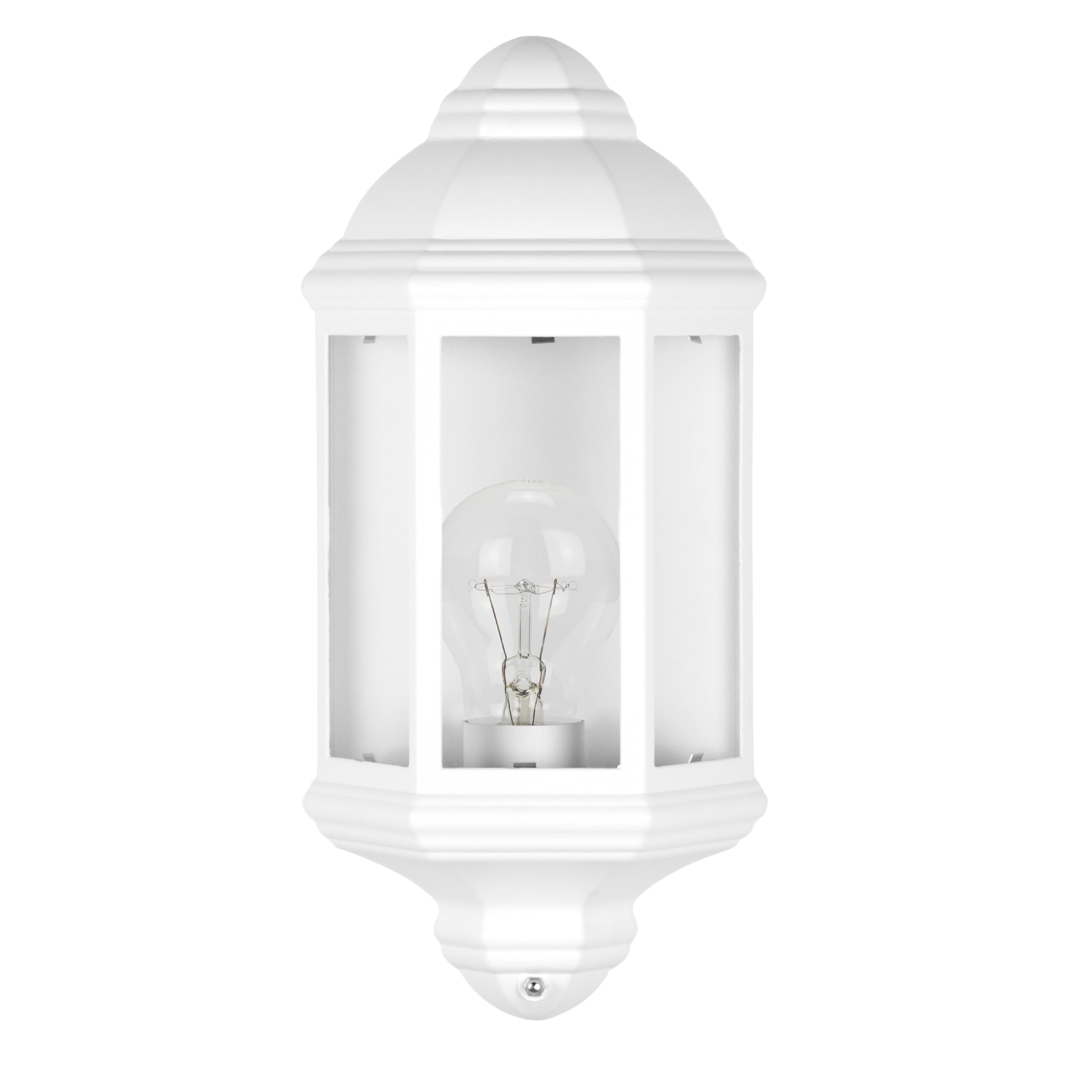 Aplique exterior de aluminio Shaula blanco, IP44, Fabrilamp. Ideal para jardín o terraza.