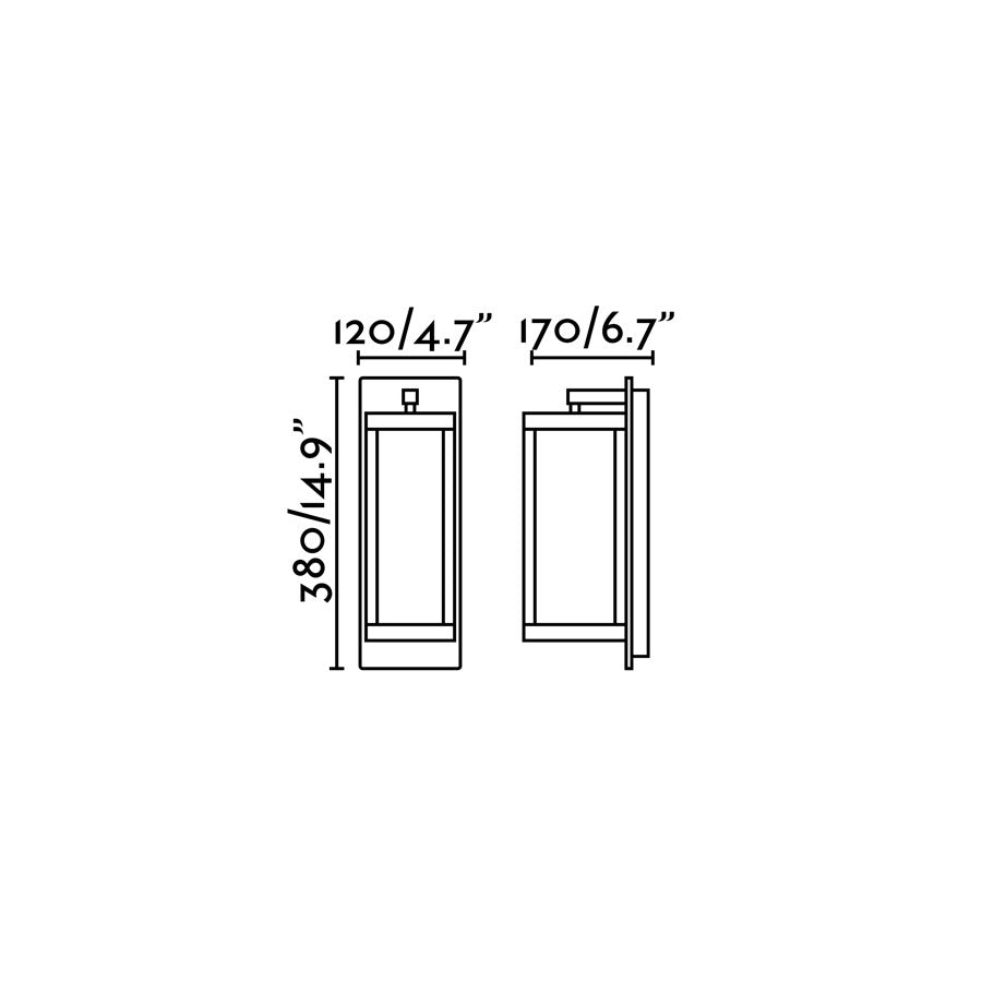 Aplique de pared con tecnología SMD LED de 13W para una iluminación eficiente.