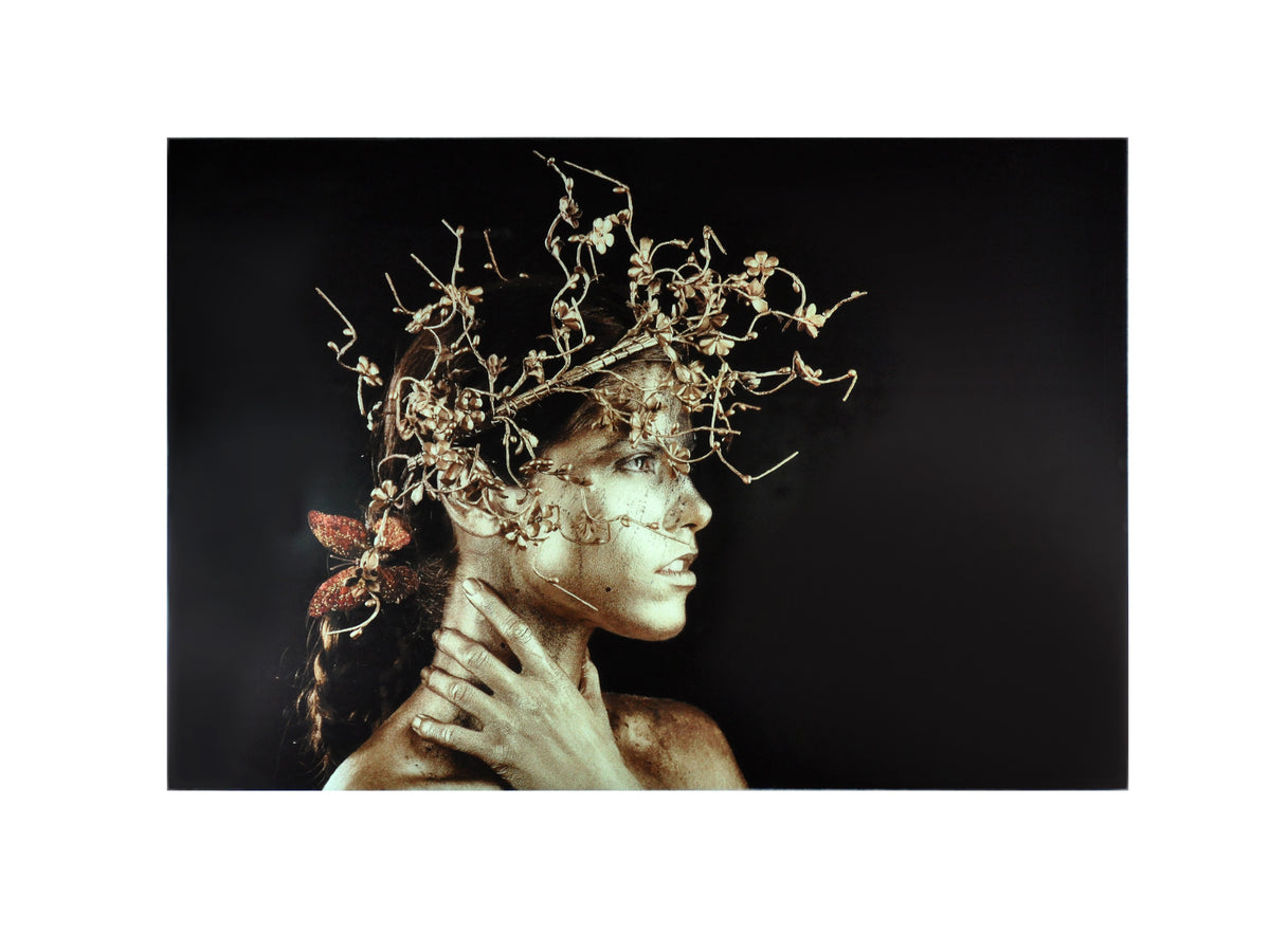 Fotografía Impresa en Cristal Templado Mujer Dorada 150x100 cm Schuller - vista principal | Schuller