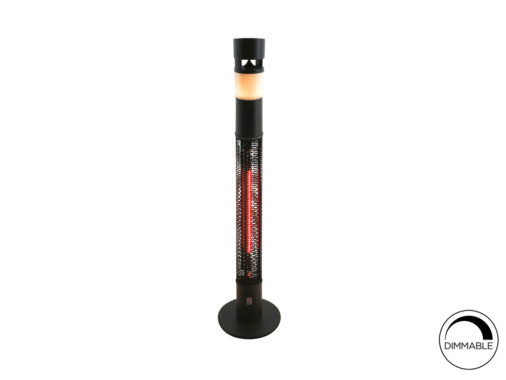 Estufa Eléctrica de Exterior Heat Sound 1500W con Bluetooth y LED RGB Negro Schuller