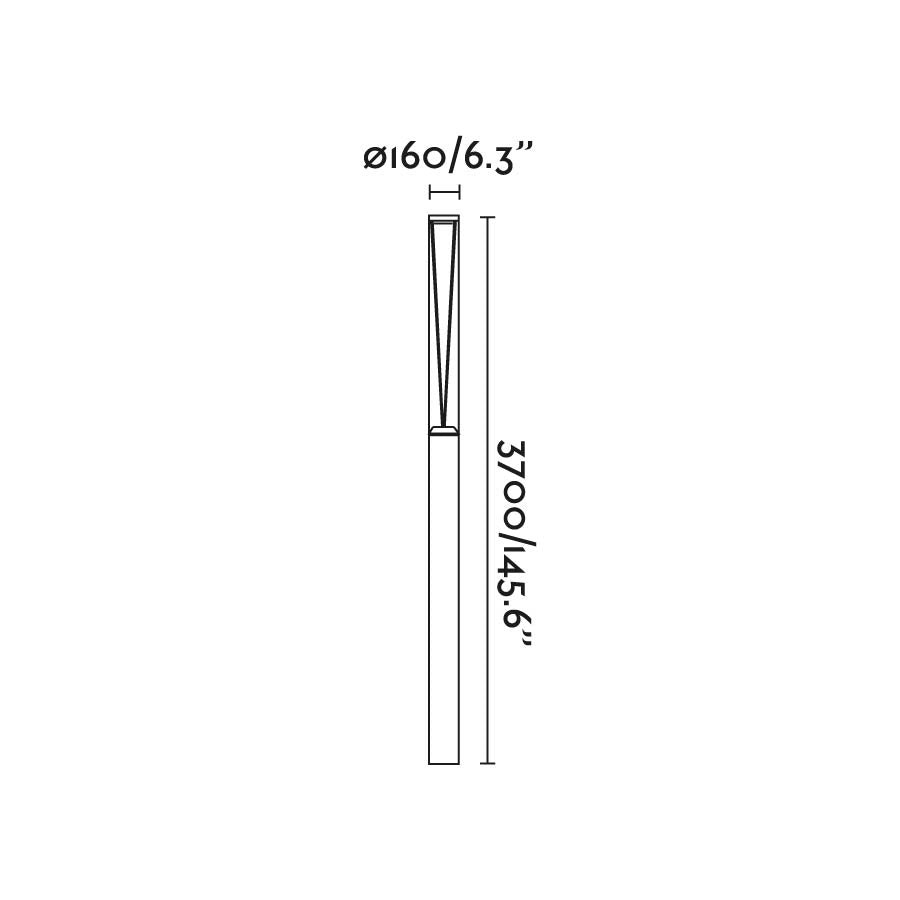 Farola LED con tecnología COB LED y control DALI para exterior