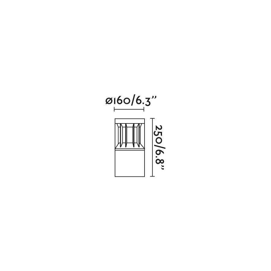 Sobremuro LED COB con iluminación 360 grados