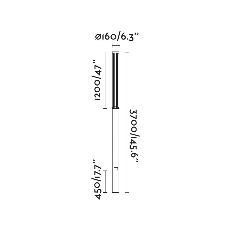 Farola LED con protección IP65, ideal para resistir lluvia y polvo