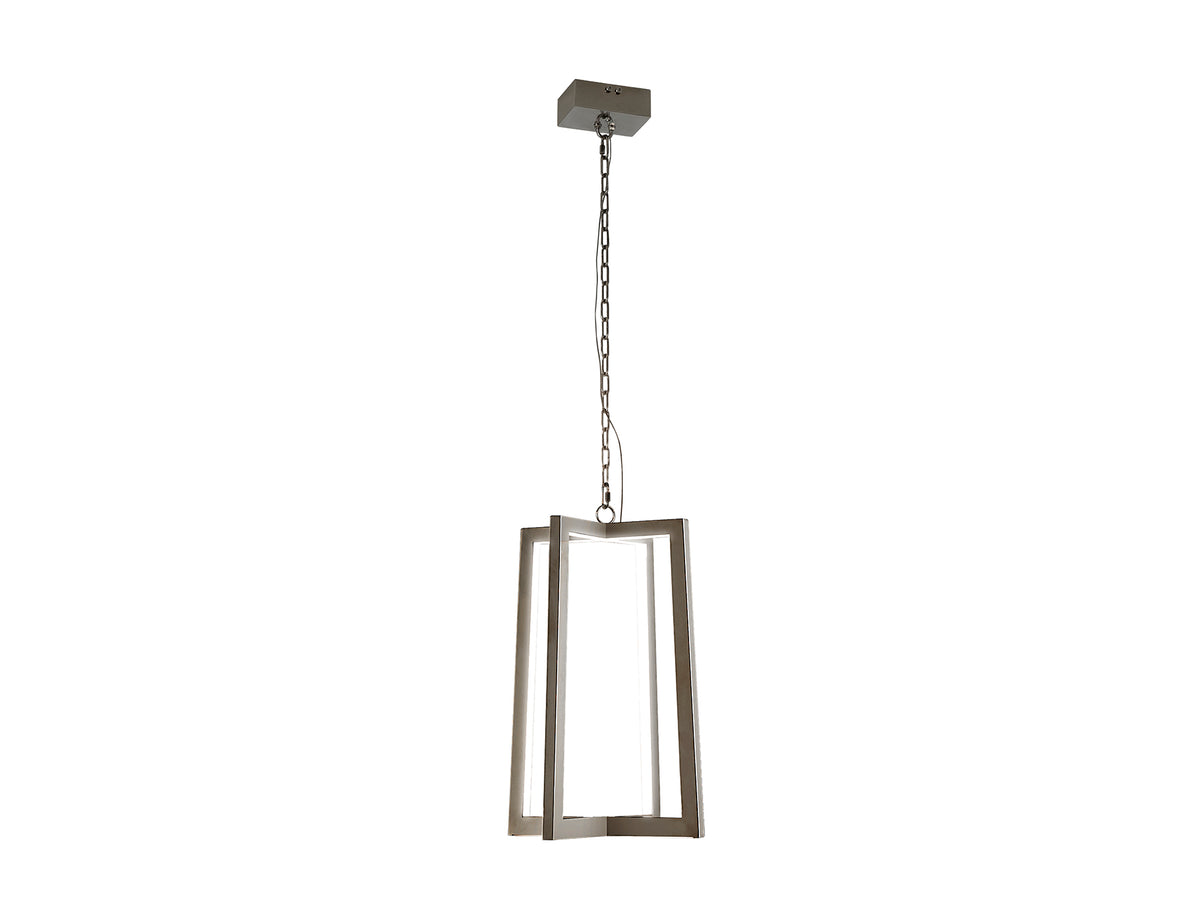 Lámpara Colgante LED Kuma 23W Acero Inoxidable Pulido Schuller en ambiente decorado | Schuller