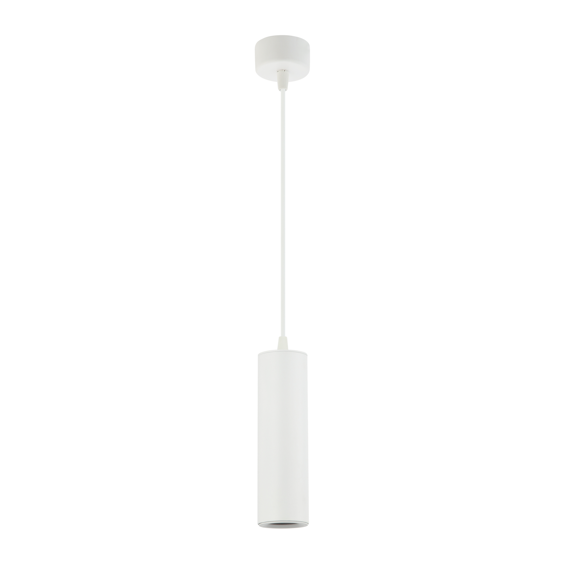 Colgante Drach fabricado en aluminio color blanco, ideal para iluminar interiores