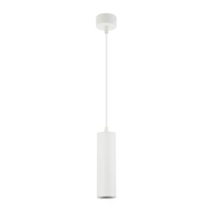 Colgante Drach fabricado en aluminio color blanco, ideal para iluminar interiores