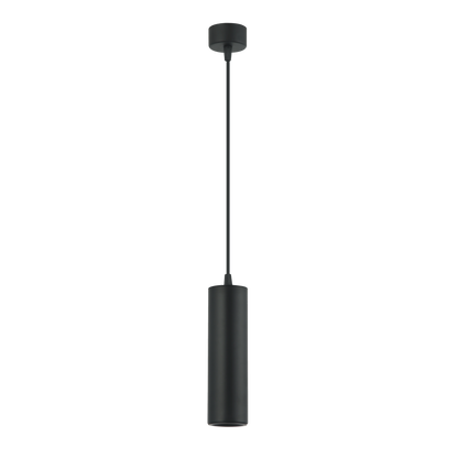 Lámpara colgante Drach fabricada en aluminio color negro, ideal para un estilo moderno