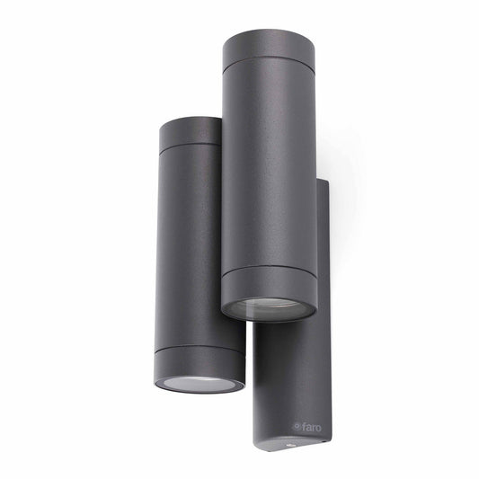 STEPS Aplique de Exterior Doble Gris Oscuro FARO 75503