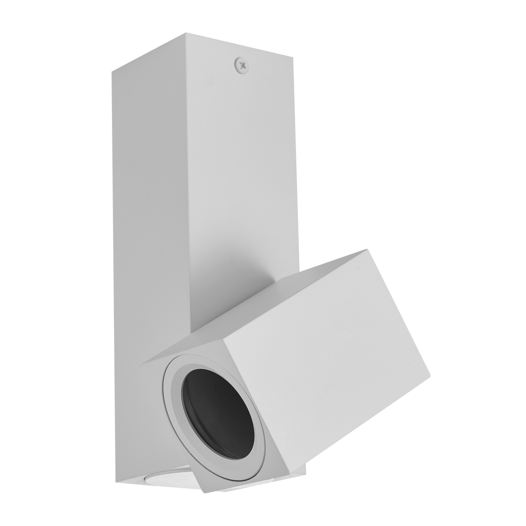 Foco Nerja fabricado en aluminio color blanco, ideal para salón