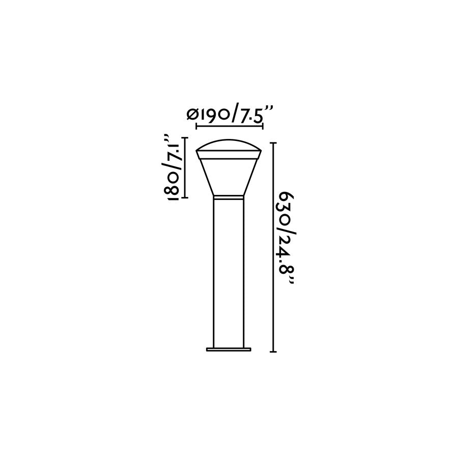 Baliza LED con protección IP65 contra agua y polvo
