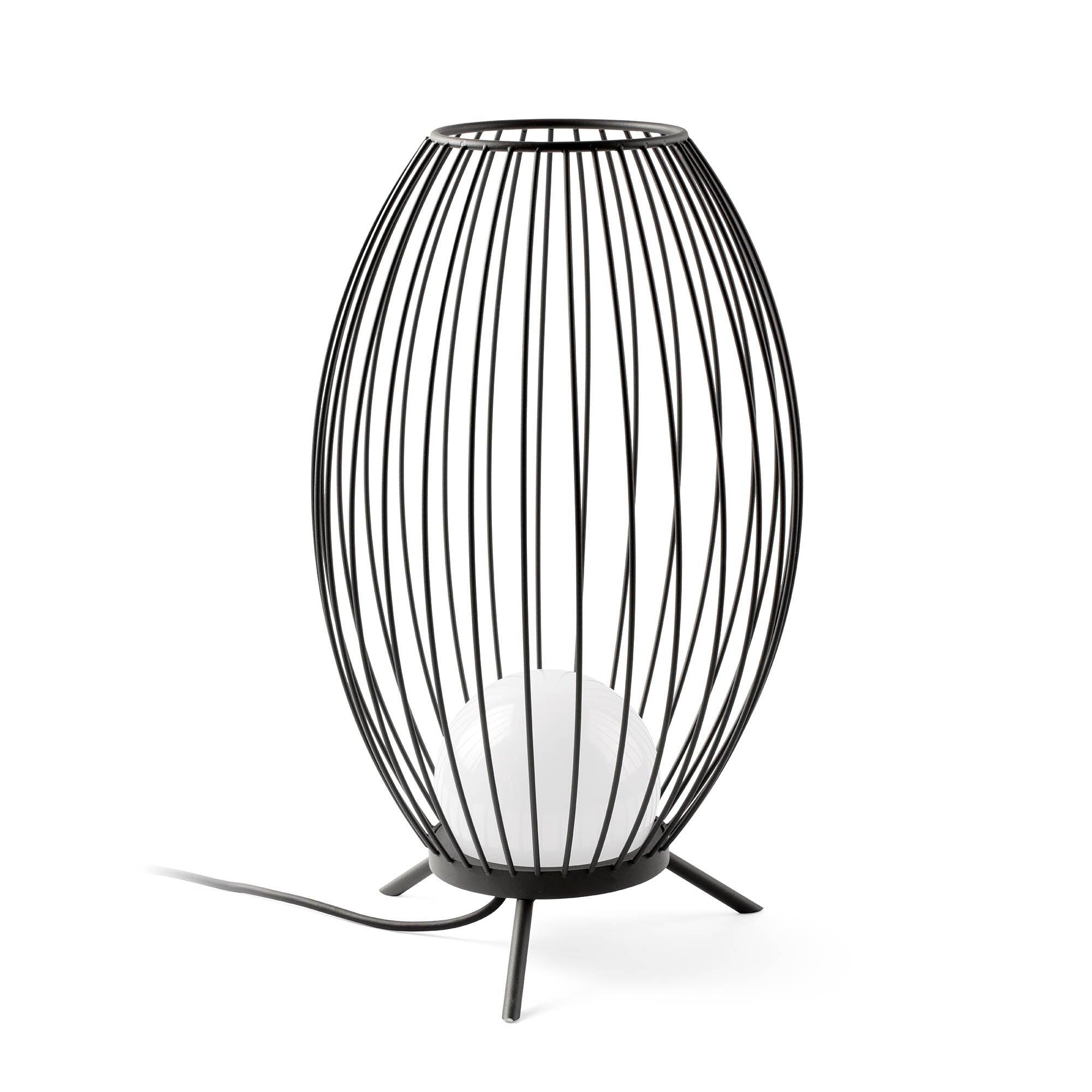 Lámpara Portátil Cage de Exterior Gris Oscuro FARO 75608