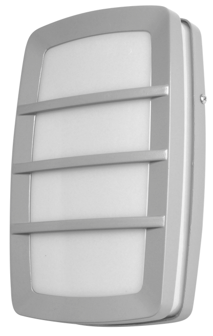 Aplique Capella fabricado en aluminio color gris, ideal para iluminar tu exterior con estilo