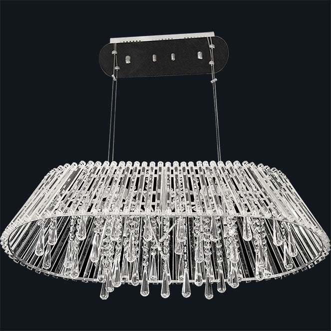 Lámpara de Techo Moderna ESTALACTITE 82 cm Cristal Lumit Interlusa - Vista frontal principal en fondo blanco | LuzGurú